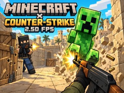 Minecraft × Counter Strike: 2.5D FPS